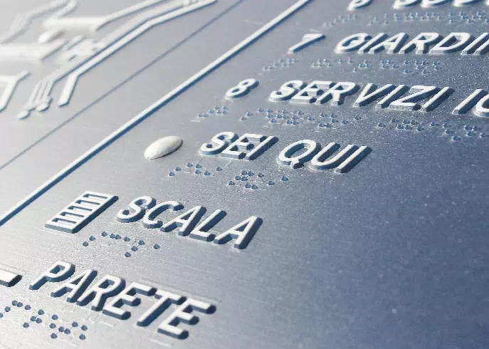 Mappe e Targhe tattili - alluminio